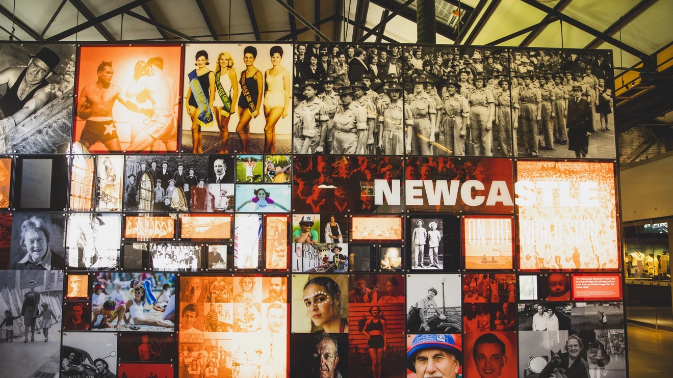 Images on display at the Newcastle Museum. Image credit: Destination NSW