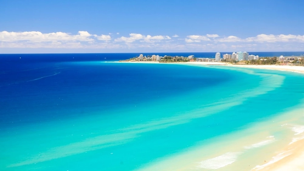 The divine turquoise waters of the Gold Coast’s Kirra and Coolangatta Beaches.