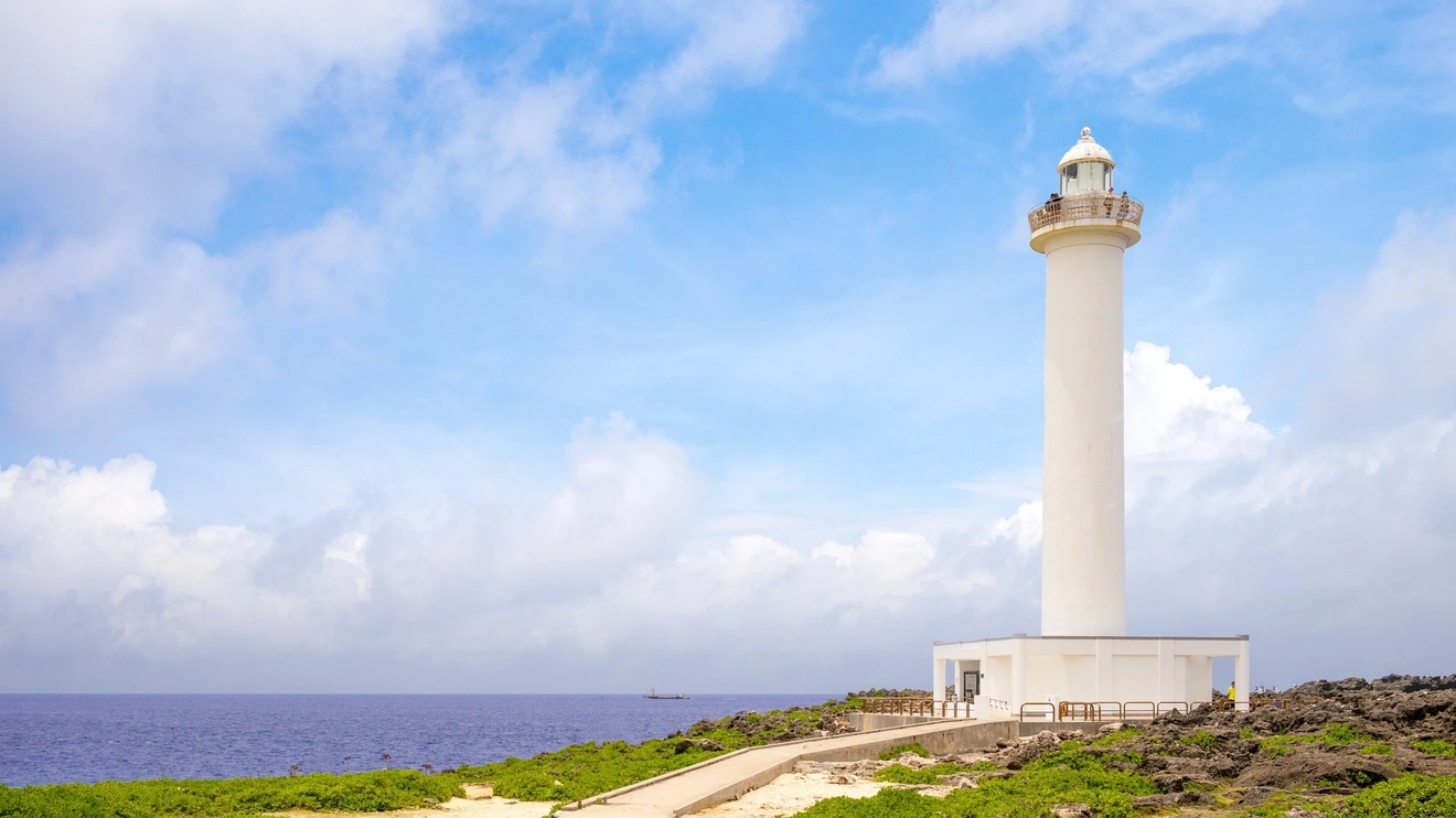 Lighthouse at Cape Zanpa, Okinawa Japan.