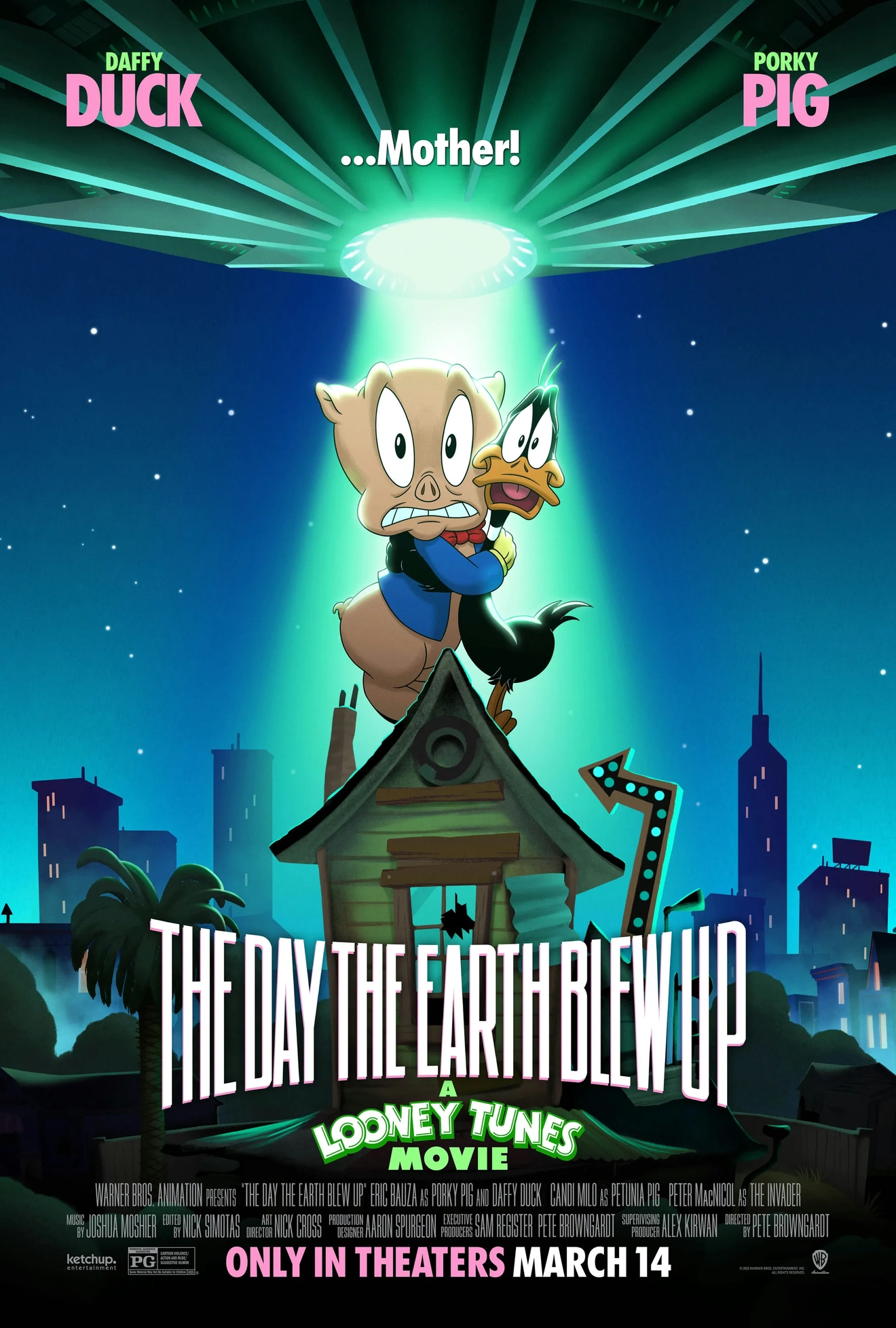 Inflight entertainment promo poster for kids animated movie, 'The Day the Earth Blew Up'